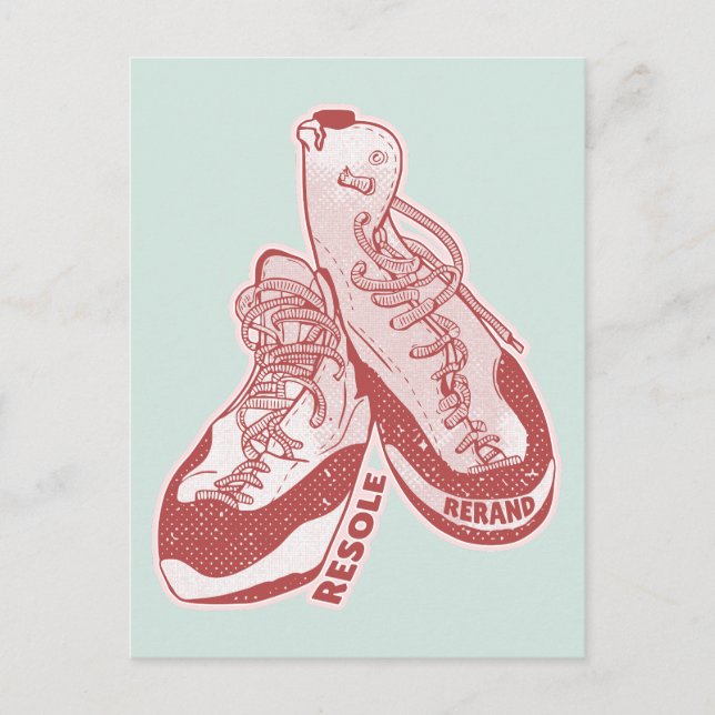 Rock climbing shoes resole postcard (Front)
