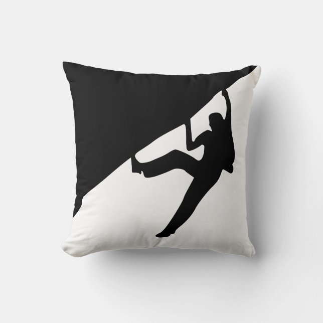 Rock Climbing Silhouette Cushion (Front)