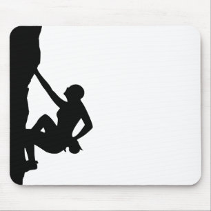 Rock Climbing Silhouette Mouse Mat
