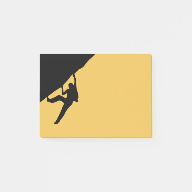 Rock Climbing Silhouette Post-it Notes (Front)