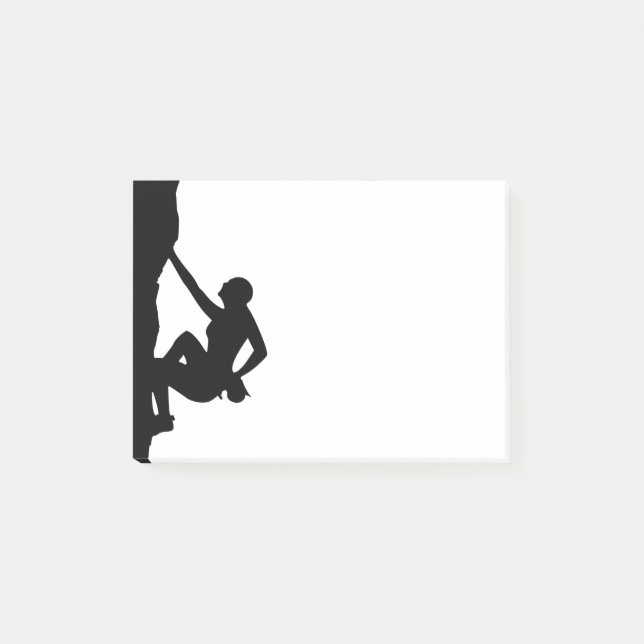 Rock Climbing Silhouette Post-it Notes (Front)