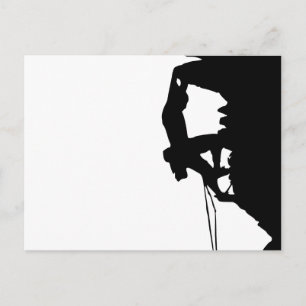 Rock Climbing Silhouette Postcard