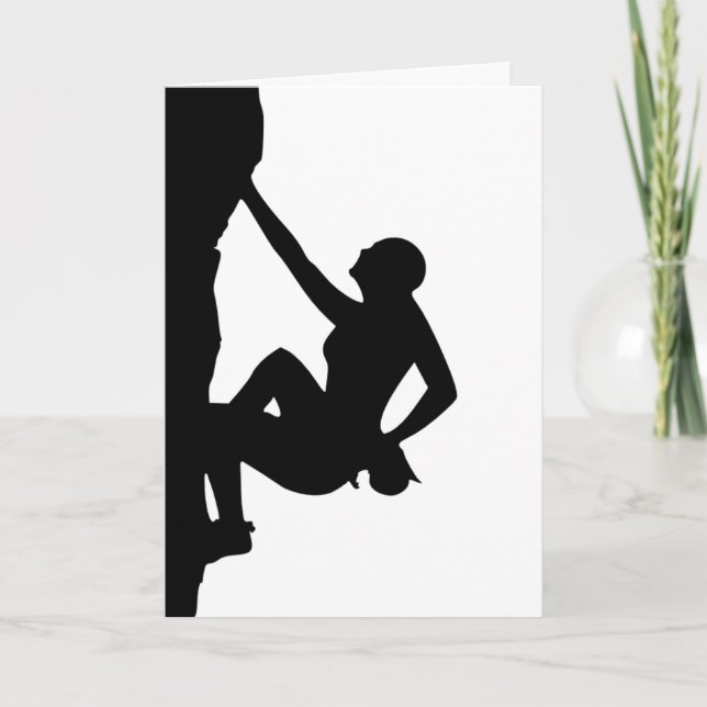 Rock Climbing Silhouette Postcard (Front)