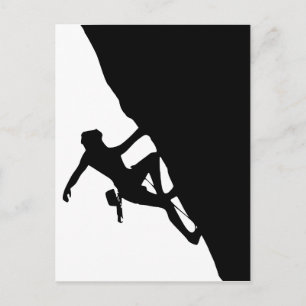 Rock Climbing Silhouette Postcard