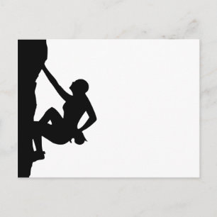 Rock Climbing Silhouette Postcard