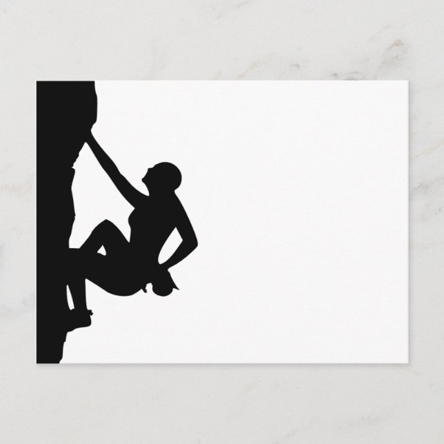 Rock Climbing Silhouette Postcard (Front)