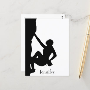 Rock Climbing Silhouette Postcard