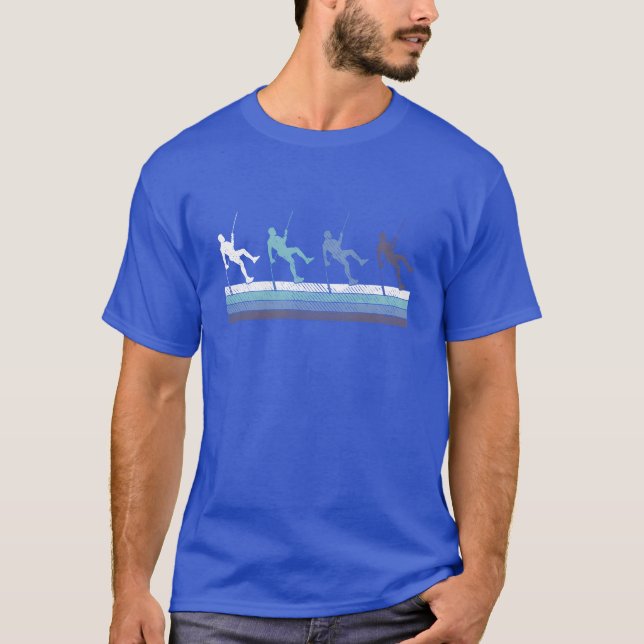 Rock Climbing Silhouettes Gradient friend T-Shirt (Front)
