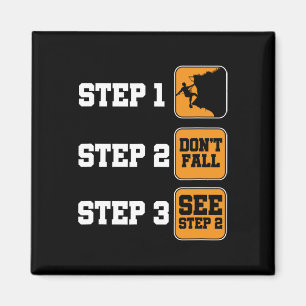 Rock Climbing Steps Mountain Hiking Camping Nature Magnet