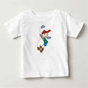 Rock Climbing Stick Figure Baby T-Shirt