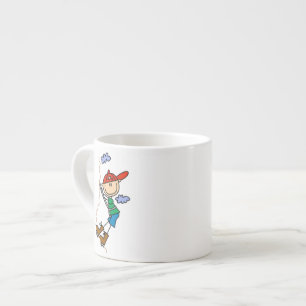 Rock Climbing Stick Figure Espresso Cup