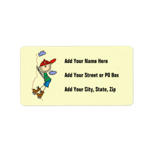 Rock Climbing Stick Figure Label
