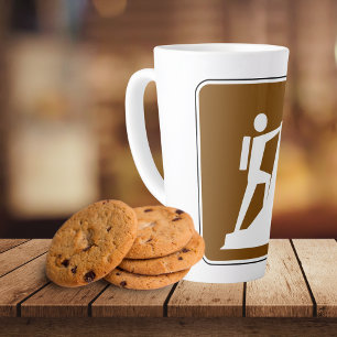 Rock Climbing Symbol Sign  Latte Mug