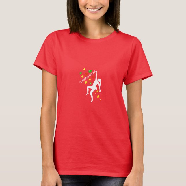 rock climbing t-shirt for female (Front)