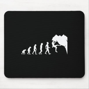 Rock Climbing T Shirt For Rock Climber Funny Evolu Mouse Mat