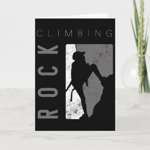 Rock Climbing T Shirt - Vintage Look Rock Climbing Card
