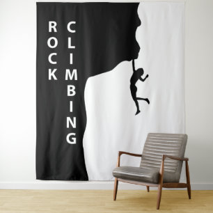 Rock climbing tapestry