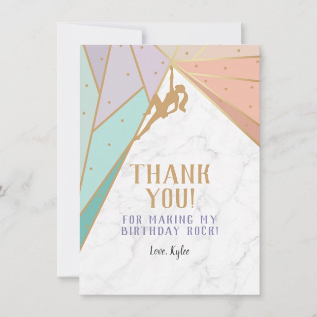 Rock Climbing Thank You Card (Front)