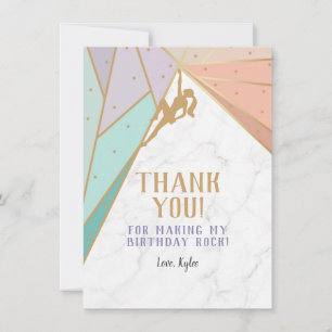 Rock Climbing Thank You Card