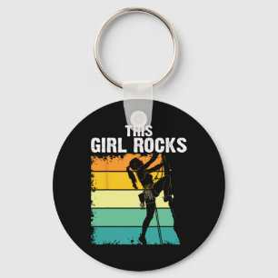 Rock Climbing, This Girl Rocks, Bouldering, Mounta Key Ring