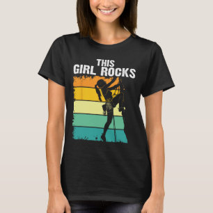 Rock Climbing, This Girl Rocks, Bouldering, Mounta T-Shirt