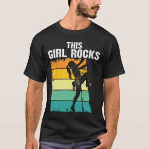 Rock Climbing, This Girl Rocks, Bouldering, Mounta T-Shirt
