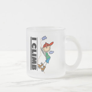 Rock Climbing Tshirts and Gifts Frosted Glass Coffee Mug