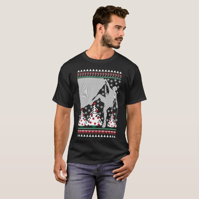 Rock Climbing Ugly Christmas Sweater Holiday (Front Full)