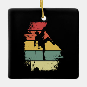 Rock Climbing Vintage Ceramic Ornament