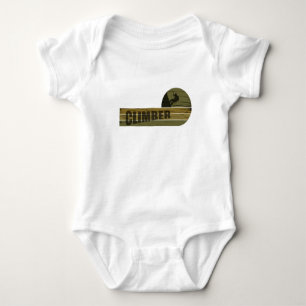 Rock climbing vintage climber baby bodysuit