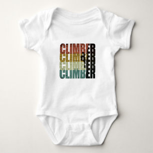 Rock climbing vintage climber baby bodysuit