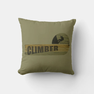 Rock climbing vintage climber cushion