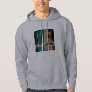 Rock climbing vintage climber hoodie