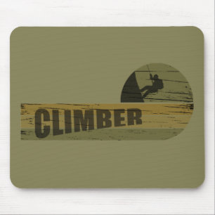 Rock climbing vintage climber mouse mat