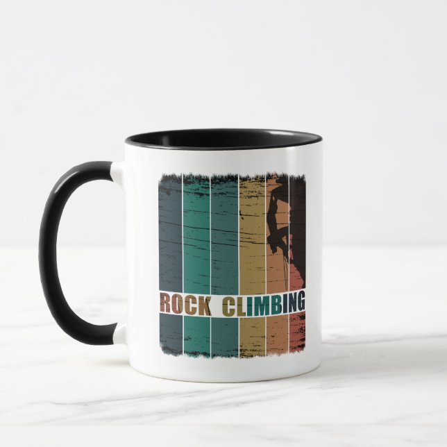 Rock climbing vintage climber mug (Left)