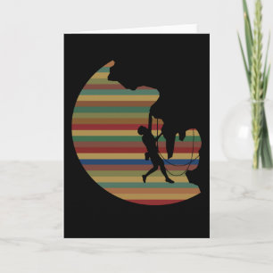 Rock Climbing Vintage Mountaineering Bouldering Card