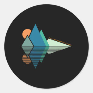 Rock Climbing Vintage Tee - Walls Are Meant For Cl Classic Round Sticker