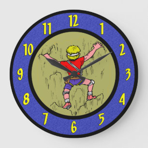 Rock Climbing Wall Clock