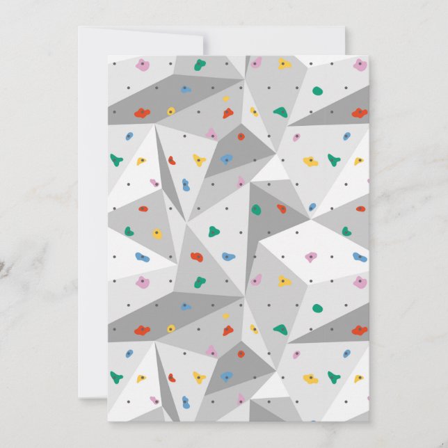 Rock Climbing Wall Invitation (Front)