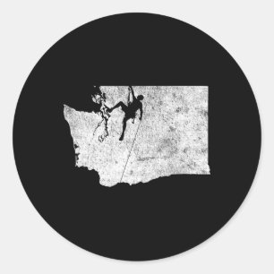 Rock Climbing - Washington Rock Climbing Shirt  Classic Round Sticker