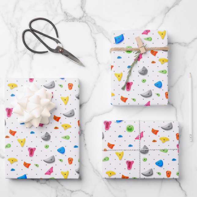Rock Climbing Wrapping Paper Sheet (Front)