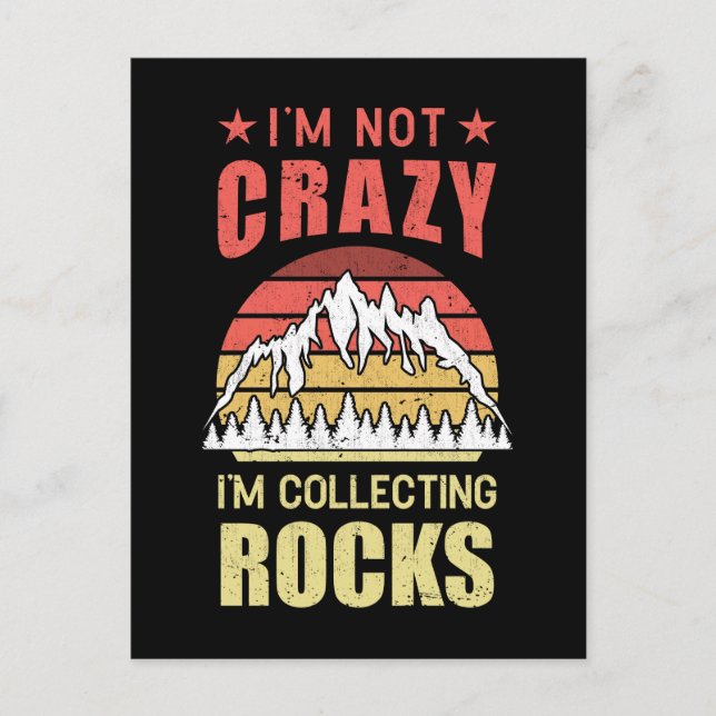 Rock Collecting Geologist Funny Geology Postcard (Front)