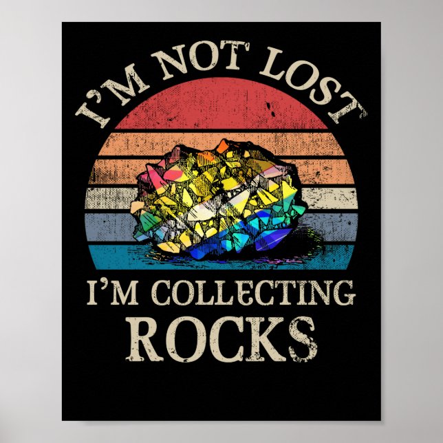 Rock Collecting Geologist Rock Collector Vintage Poster (Front)