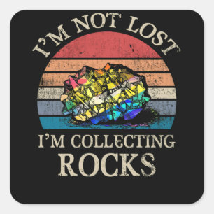 Rock Collecting Geologist Rock Collector Vintage Square Sticker