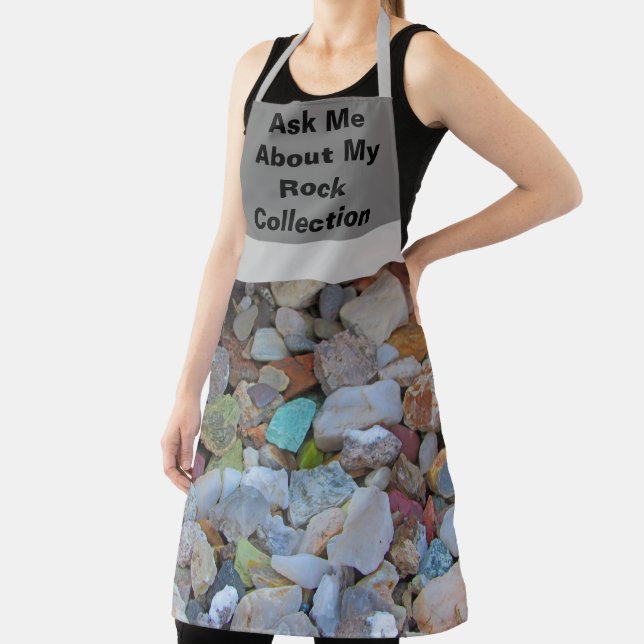 Rock Collection Nature Rockhound Colourful Stones Apron (Insitu)
