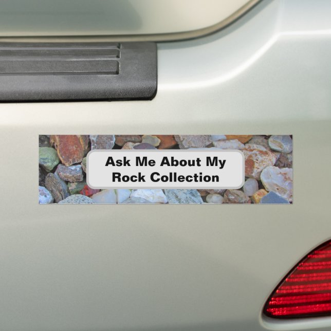 Rock Collection Nature Rockhound Colourful Stones Bumper Sticker (On Car)