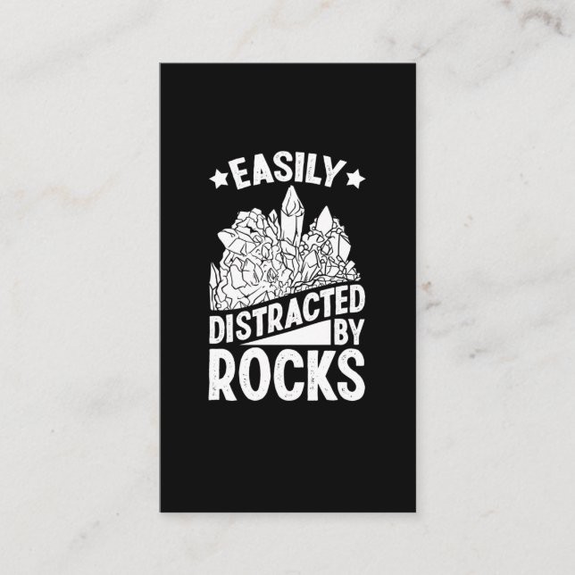 Rock Collector Geologist Funny Geology Business Card (Front)