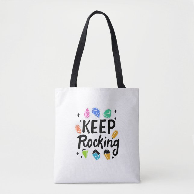 Rock Collector - Keep Rocking Tote Bag (Front)