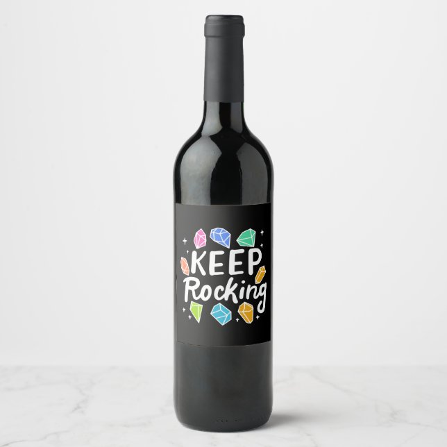 Rock Collector - Keep Rocking Wine Label (Front)