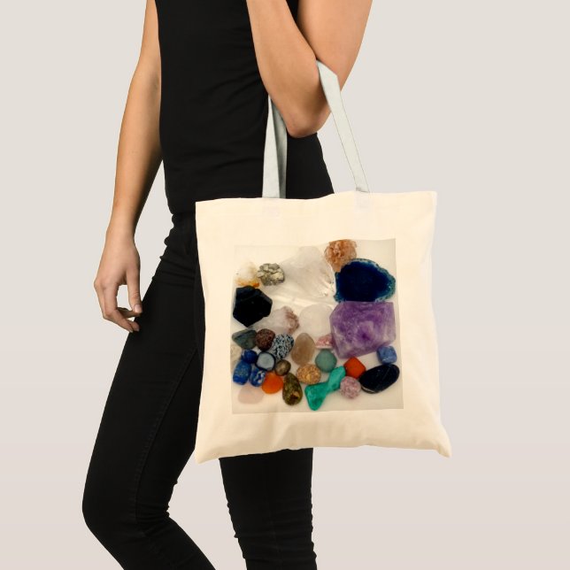 Rock Collectors Gemstone Tote Bag - Unique Gift (Front (Product))